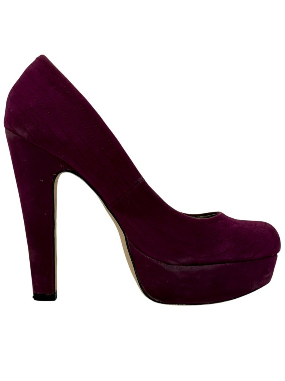 VTG JustFab Purple Platform Block Heels 9 | Vampy Baddie Indie Sleaze McBling - Picture 4 of 16